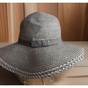 Black Rafia Women's‎ Sun Hat Beach Bucket Bow Wide Brim Packable